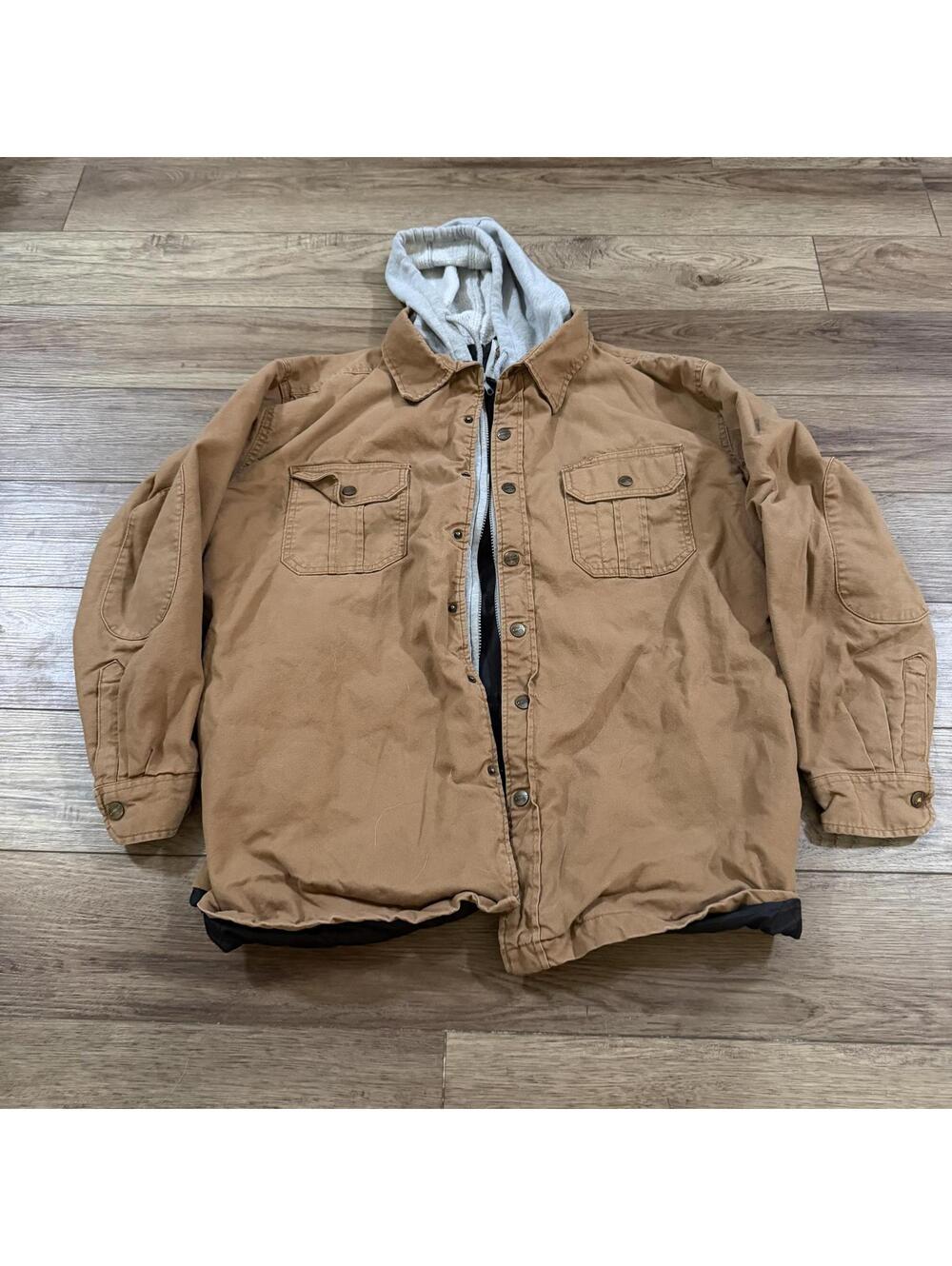 Vintage Dickies Quilted Hoodie Jacket Workwear Y2K Shacket